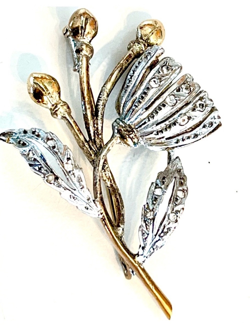 Antique Edwardian Bell Flower Brooch